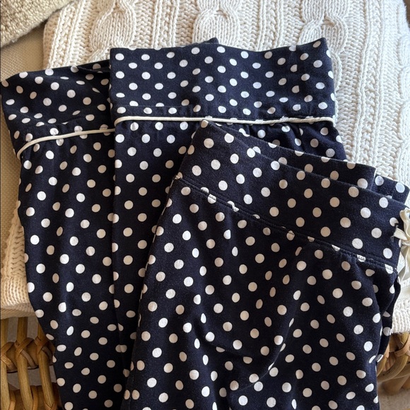 J. Crew Navy and White Polka Dot Pajama Set - Picture 11 of 12